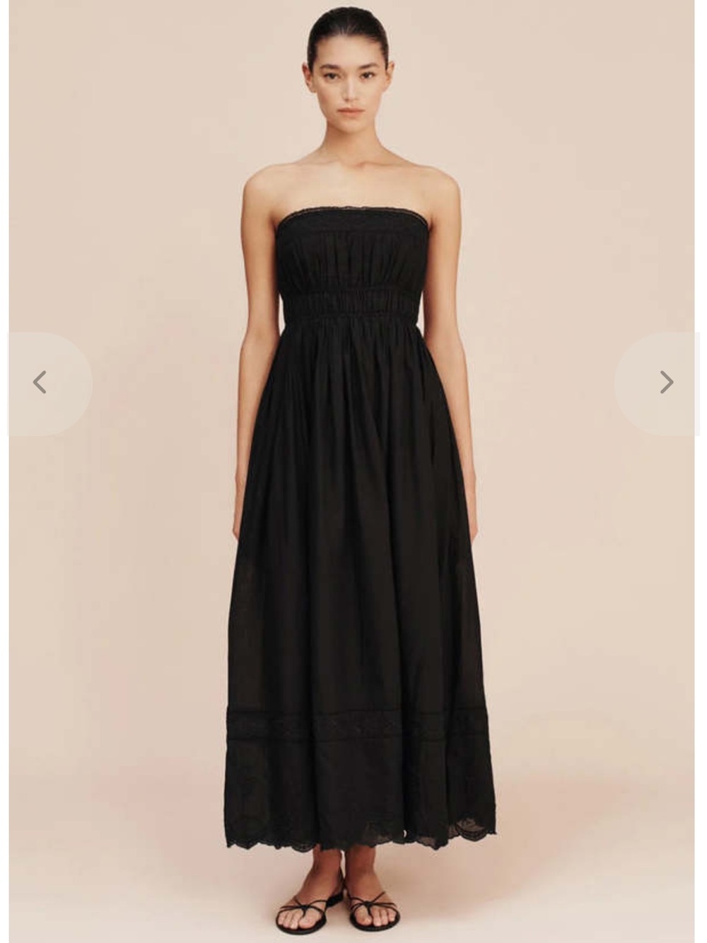 NWT Posse Mylah Strapless Midi Dress In Black Size M